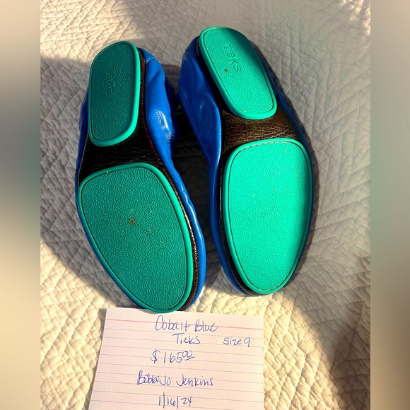 Cobalt Tieks worn only once. Perfect condition. Size 9. - Picture 2 of 2
